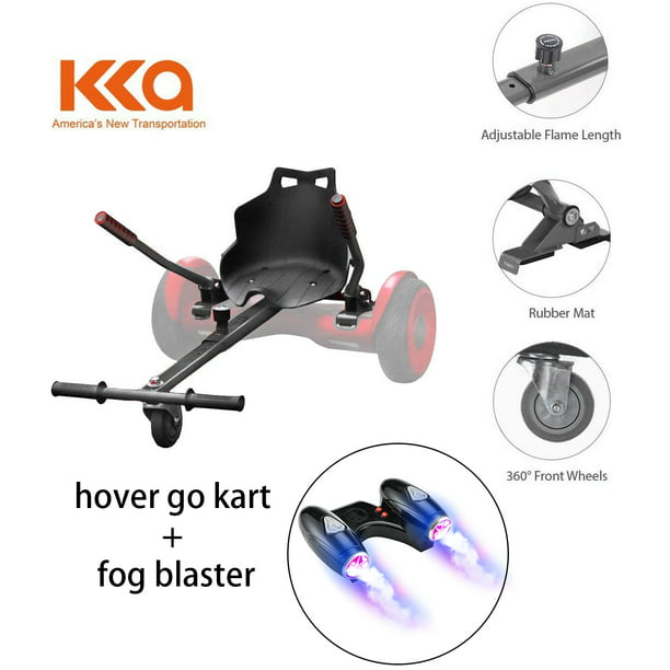 Blue Hover Go Kart Seat Attachment Accessories W/ Fog Blaster & LED Lights